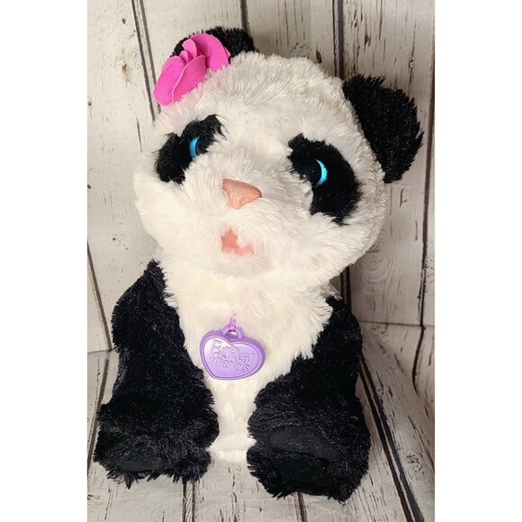 12" UNTESTED FurReal Friends Poppy White Poodle Puppy & Pompom Panda Bear Lot - Picture 5 of 5